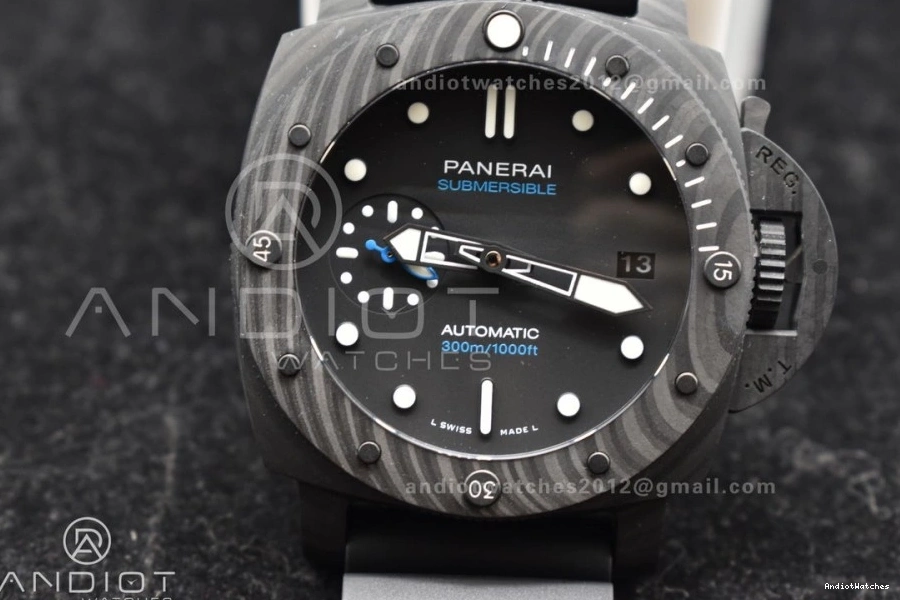 Clone FashionForward Dial Carbotech on Edition Strap VSF Best P.900 42mm PAM2231 Rubber 989 Black 0204